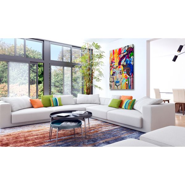 Tableau Personnages Pensées colorées 80x120 cm - 2