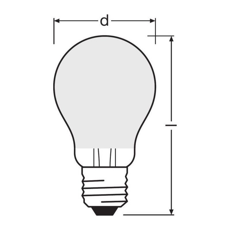 OSRAM Ampoule LED Standard verre depoli variable 9W75 E27 froid - 2