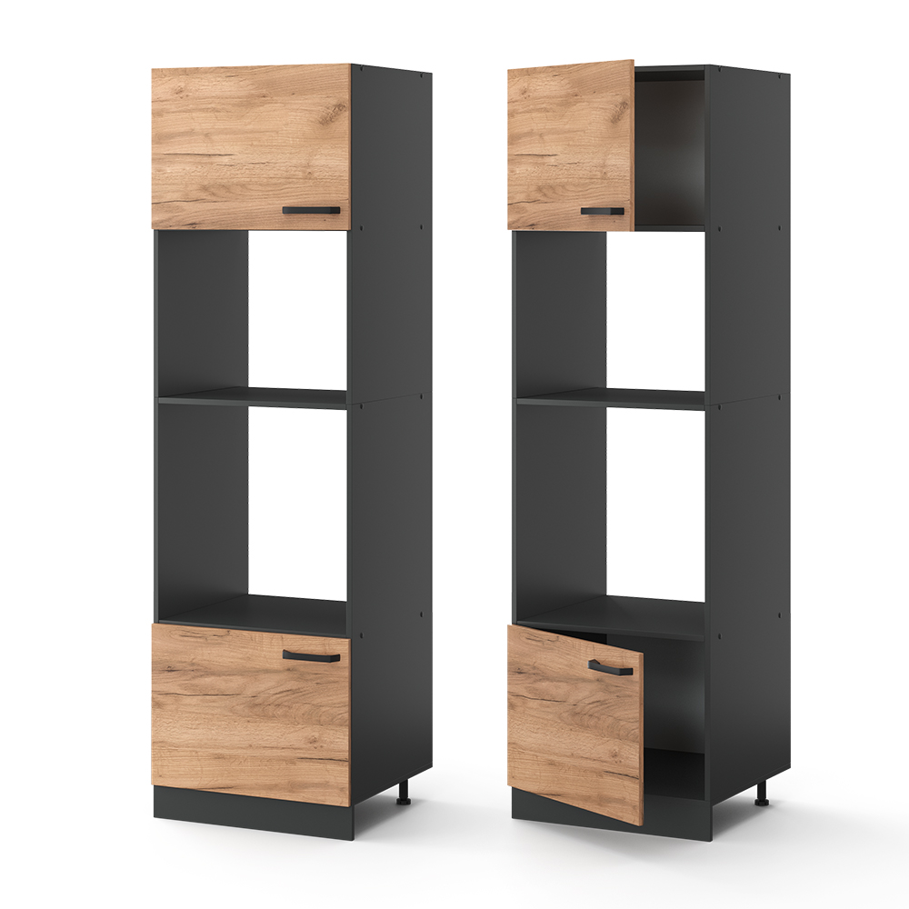 Vicco Armoire micro-ondes R-Line, Chêne de force doré, 60cm - 5