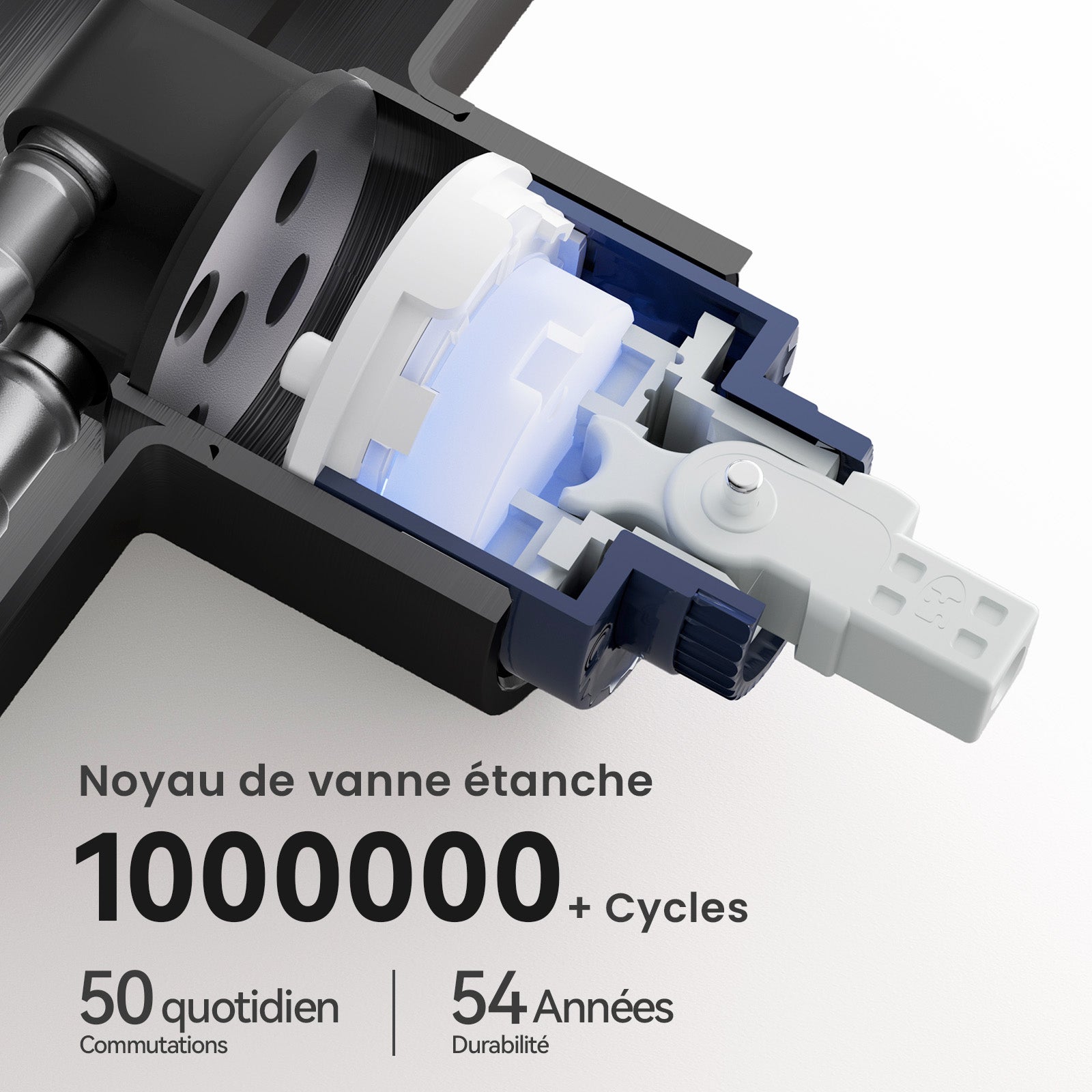 Mitigeur de Cuisine avec Douchette Extractible - Robinet Cuisine Noir Mitigeur d'Évier avec 2 Modes de Sortie D'eau - 7