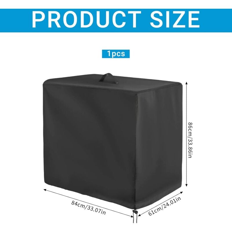 Bâche de Protection Pompe Piscine 84x61x86cm – Housse Anti-UV Filtre à Sable, Cache Pompe Hors Sol, Jardin Extérieur - 2