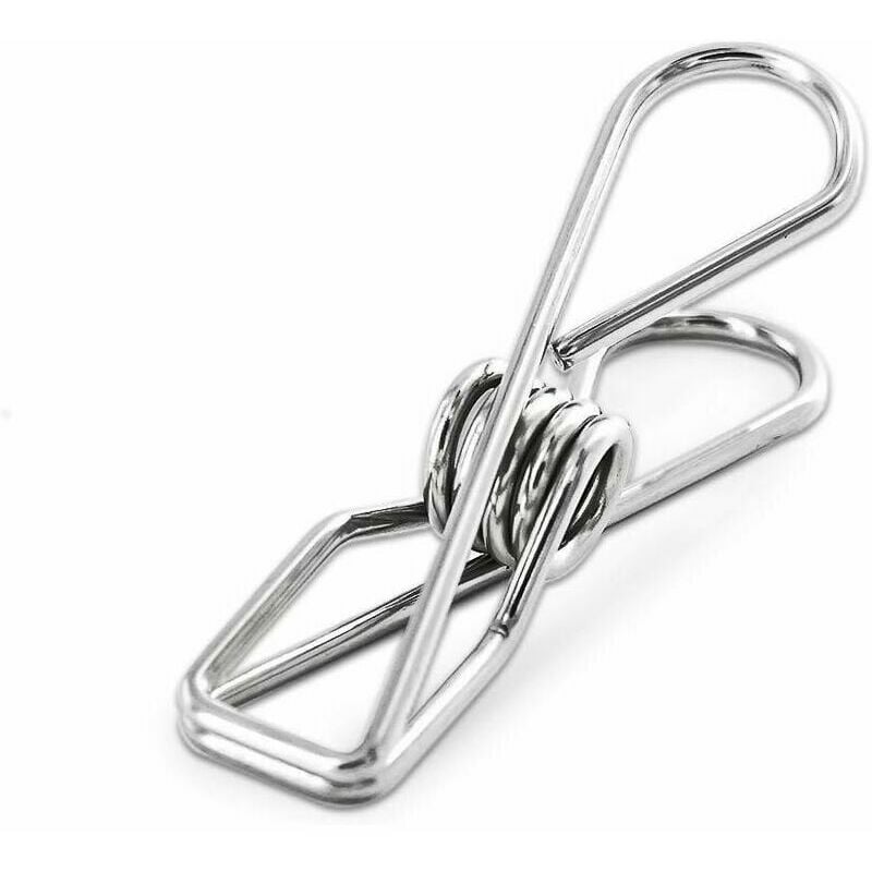 Pince à Vêtements, 20 Pièces Pinces à Linge En Acier Inoxydable Avec Pince à Linge Et Résistante Pinces à Vêtements En Métal Pour Accrocher Le Linge