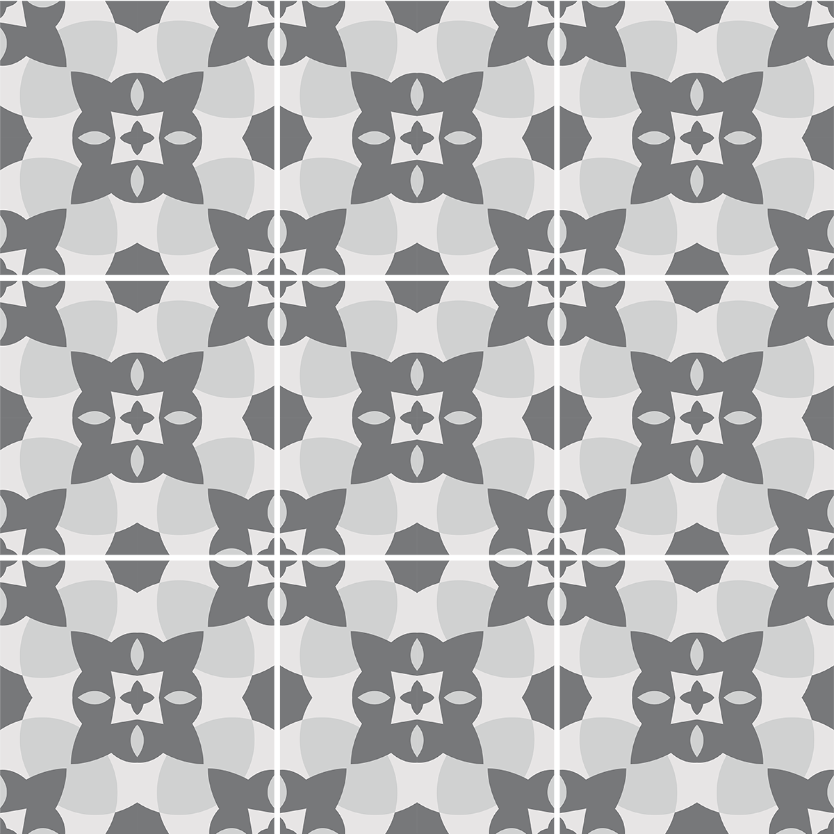 9 adesivi piastrelle di cemento azulejos Nancia - Sticker adesivo - adesivi murali - 9stickers20x20cm - 2