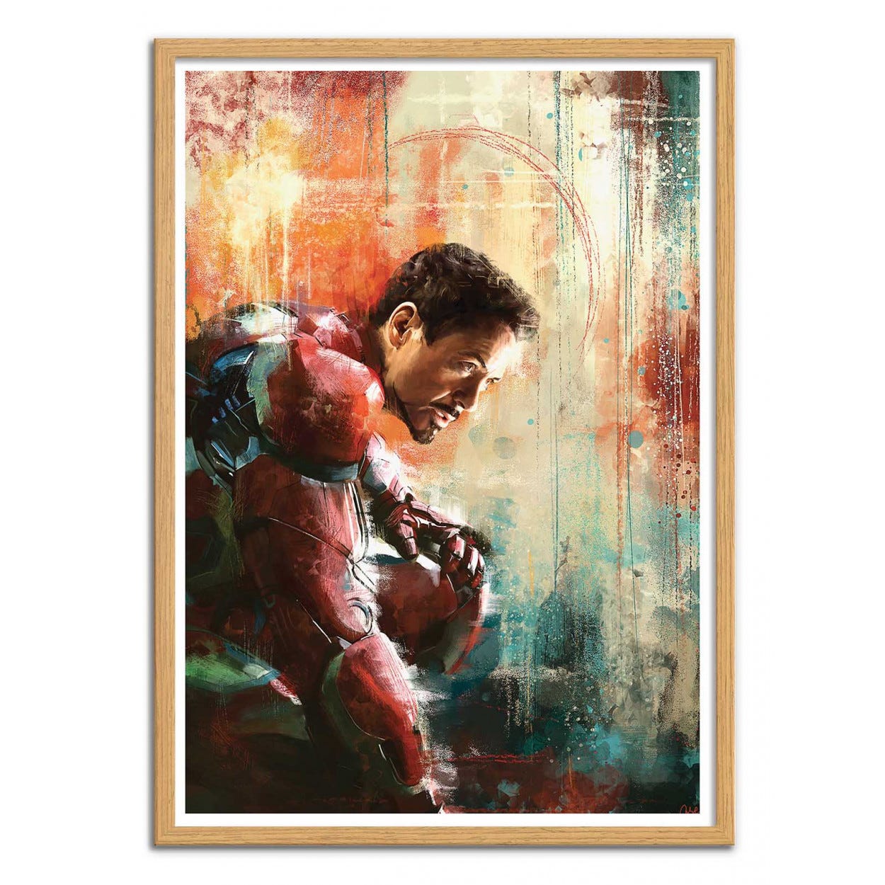 Art Poster Iron Man Wisesnail Avec Cadre Ch ne 50 X 70 Cm Leroy art-poster-iron-man-wisesnail-avec-cadre-ch-ne-50-x-70-cm-leroy