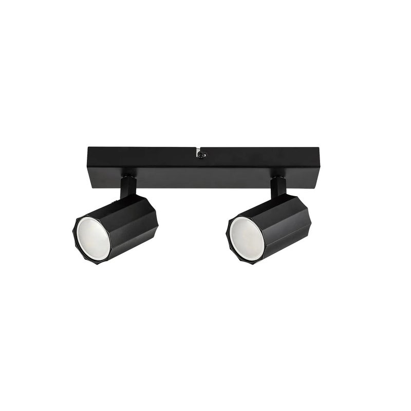 Reflektor sufitowy Spot ROGELIO czarny matowy 2xGU10x5W wym: 12,5 x 26 x 5 cm IP20 Rabalux