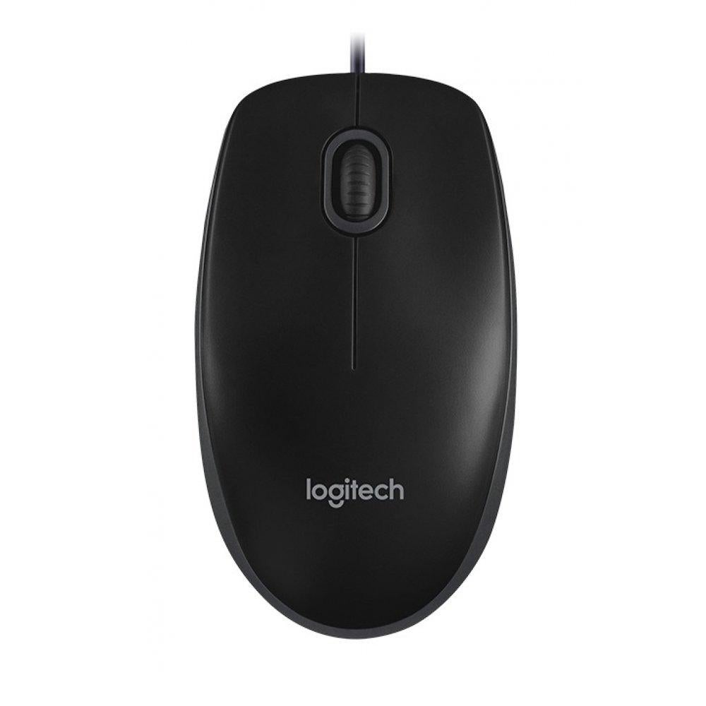 Logitech B100 Mouse Ottico Business, Schwarz | 5er Packung, 1