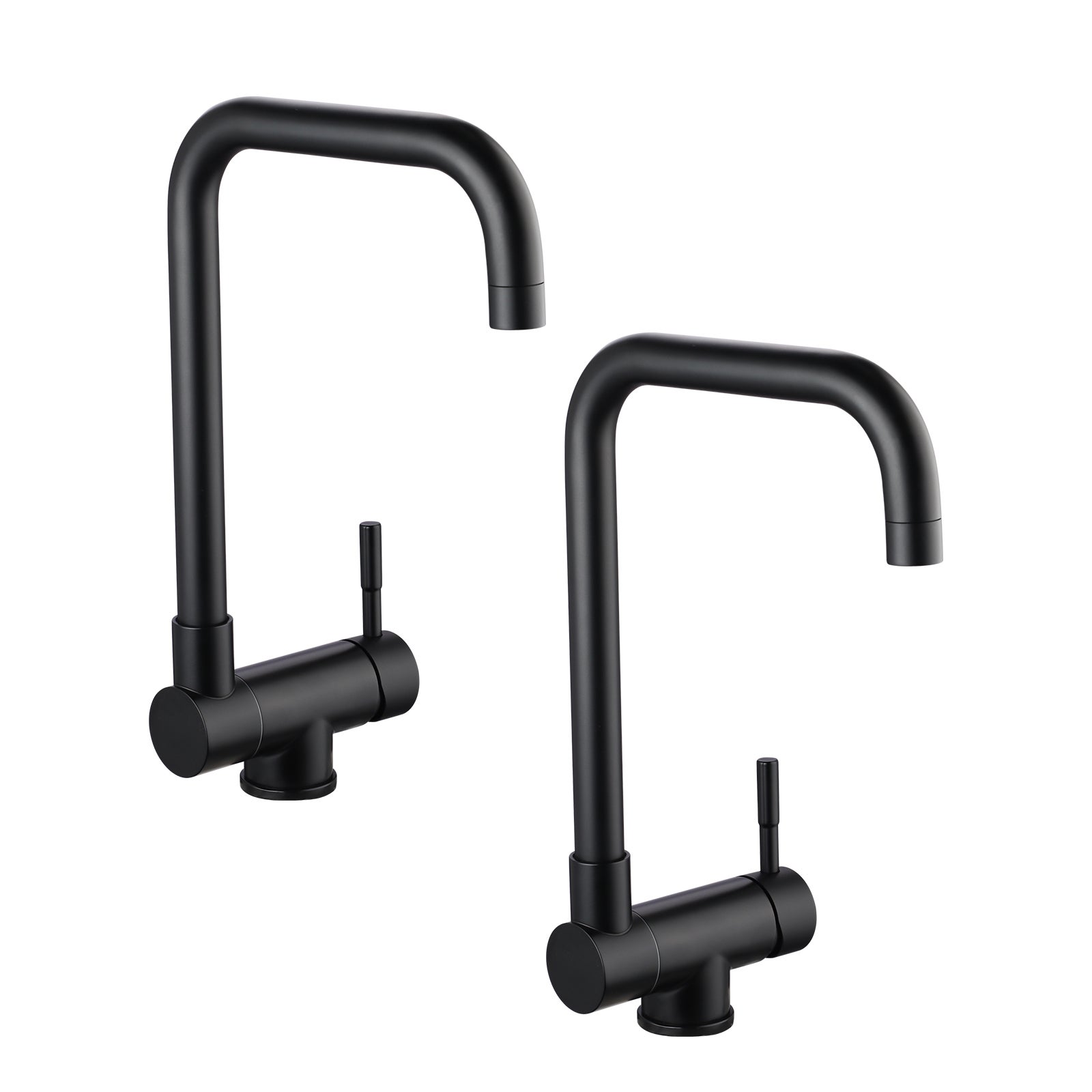 LOVHAUS Bateria Kuchenna z Przednim Okienkiem, Obrotowa o 360° i Składana o 180°, Jednouchwytowa Bateria Zlewozmywakowa, Zestaw 2 Sztuki