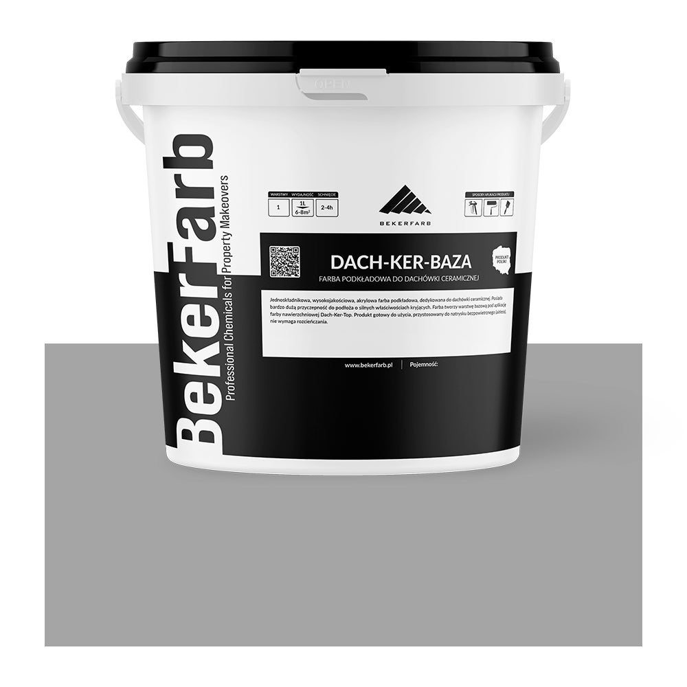 Podkładowa Farba na Dach do Dachówki Ceramicznej - Szare Aluminium 1L