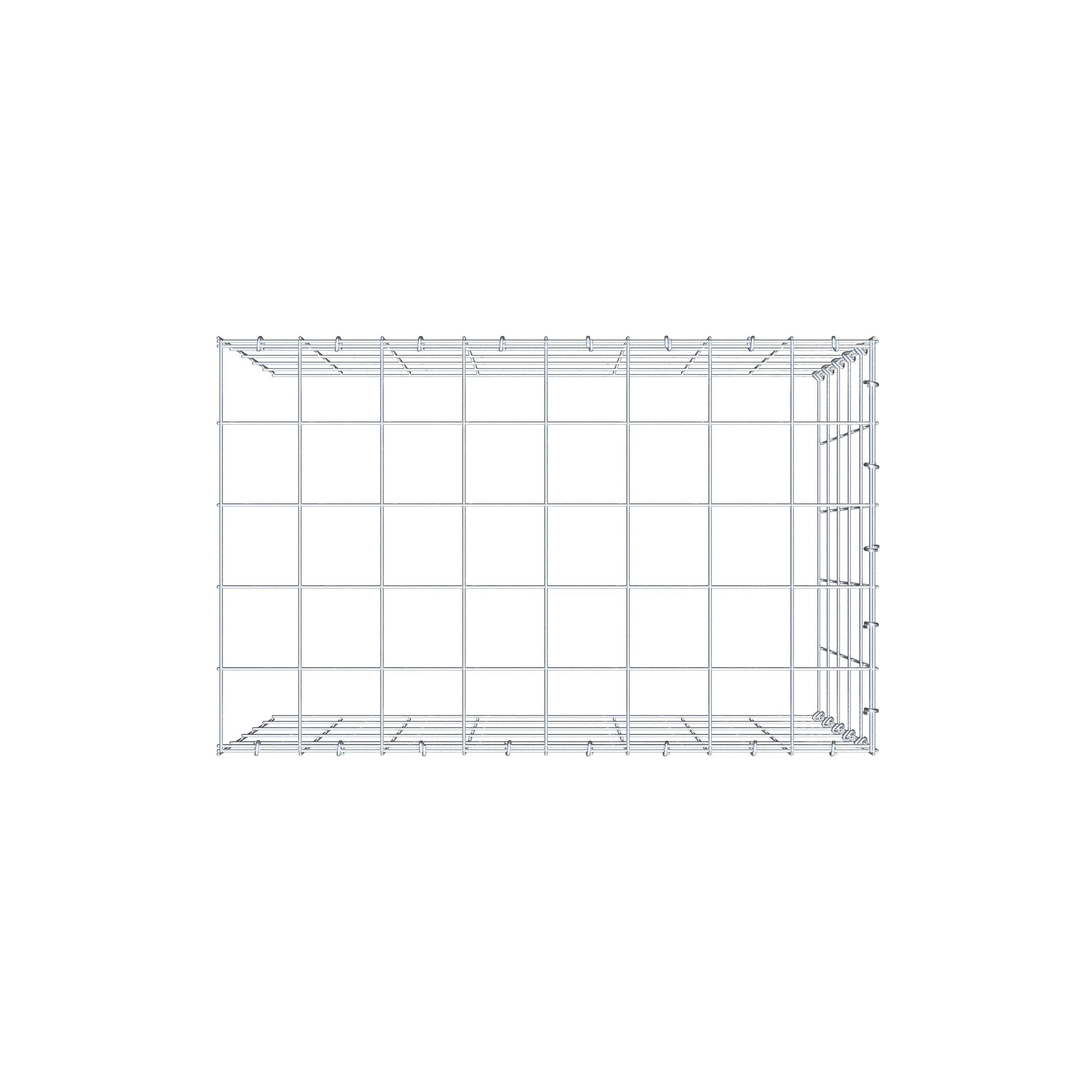 Gavión para ampliar y apilar, 80x50x50cm (LxHxP), malla 10 x 10cm, sin rejilla frontal ni inferior - 9