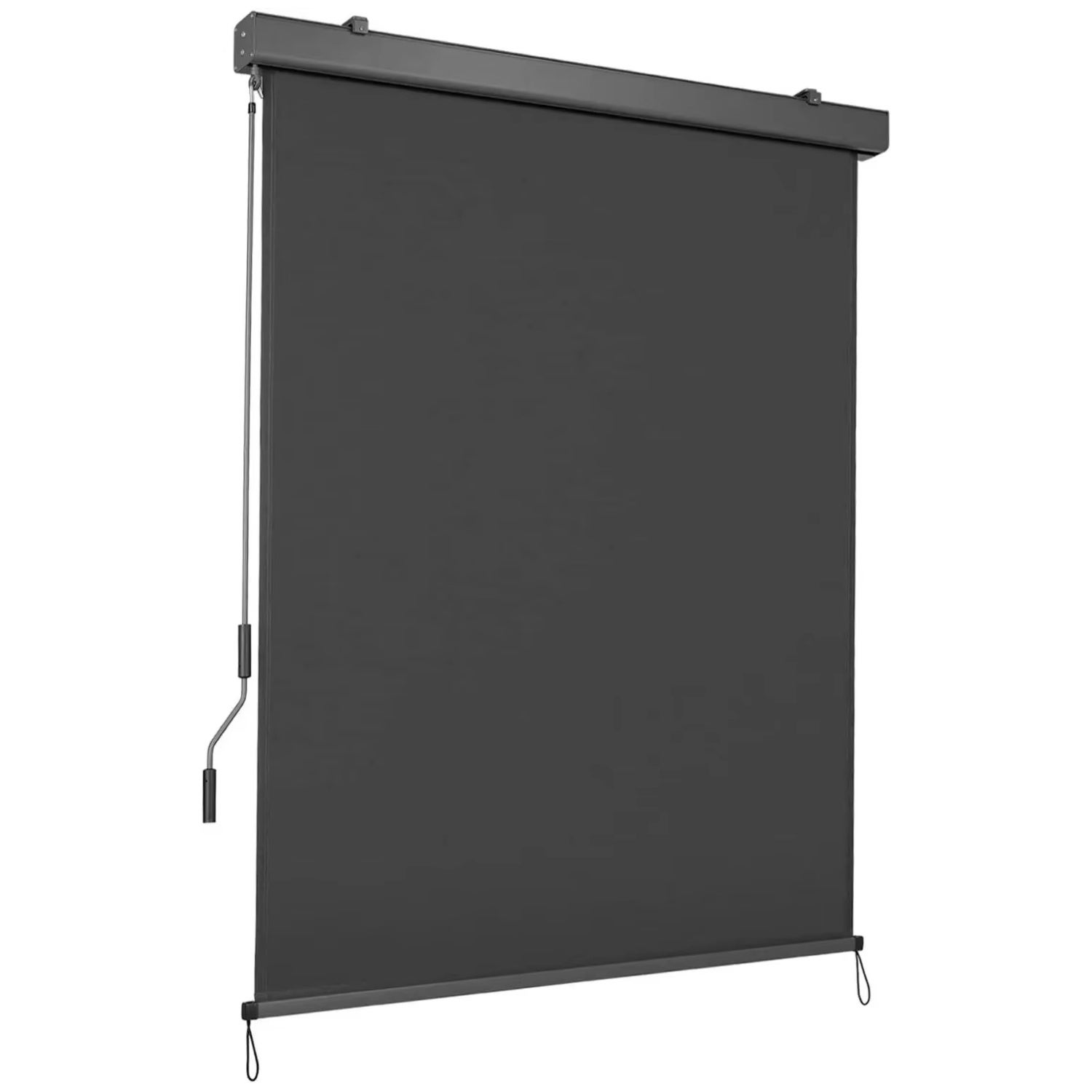 Lollanda toldo vertical retráctil, estor enrollable manual para balcón, estor enrollable resistente al viento y al sol para terraza (160*250 cm)