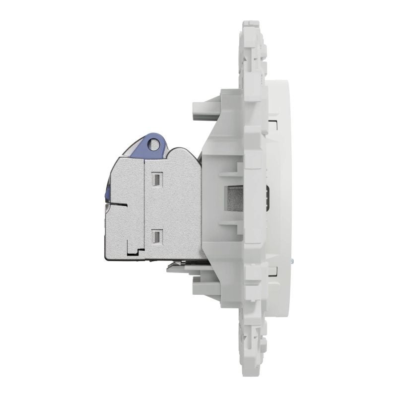 Prise double RJ45 Odace Schneider Electric - Cat.6 - STP - Blanc - 3