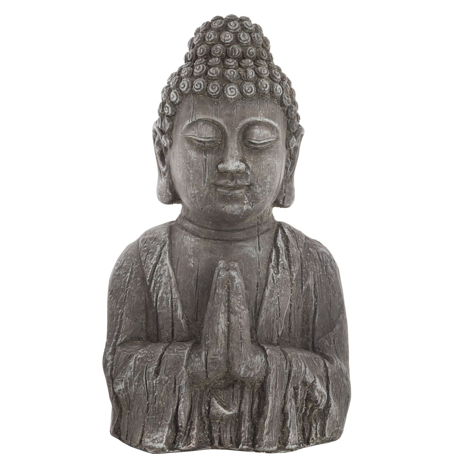 Statuette de Bouddha - H. 49 cm - Effet bois - 2