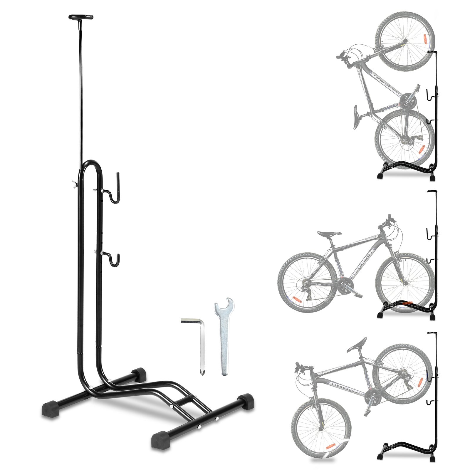 Pied De Montage / Béquille Latérale Pour Vélo – Support De Réparation Et D’entretien – Noir