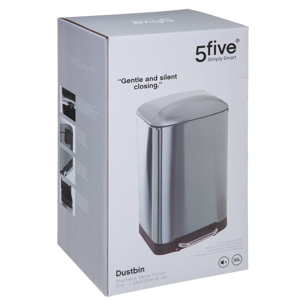 Papelera en Acero Inoxidable - 30 L - 3