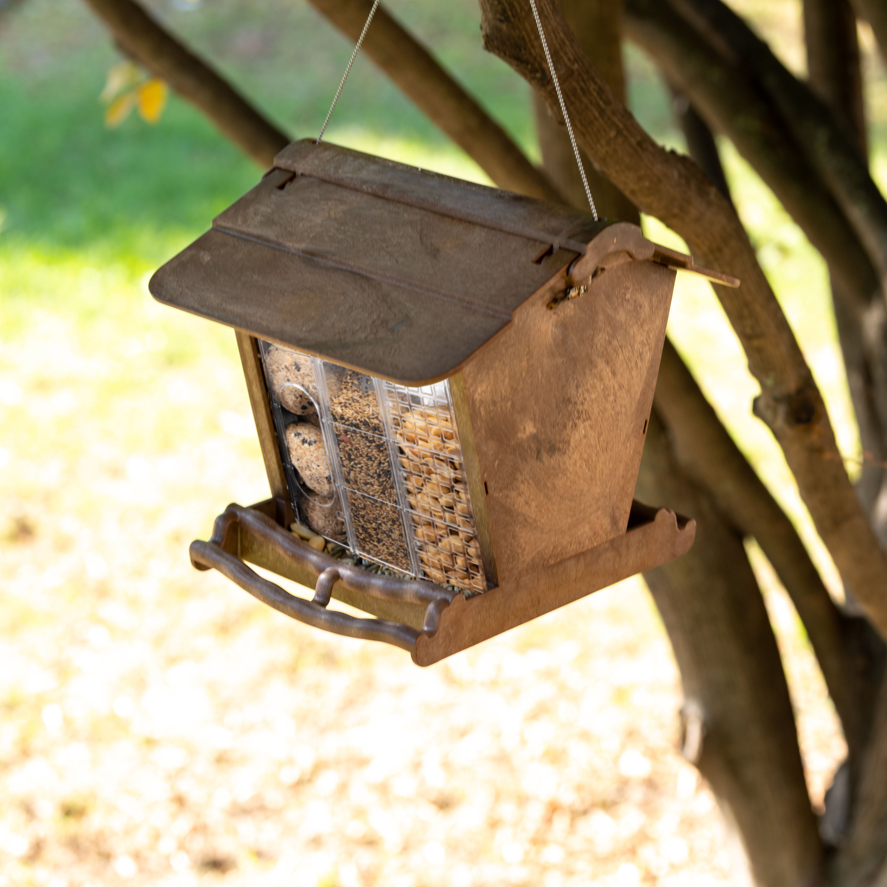 WILDLIFE HOME Mangiatoia per uccelli XXL, da appendere, 1,5 kg, extra grande, capacità di mangime per uccelli selvatici, mangiatoia per uccelli selvatici, mangiatoie per uccelli, mangiatoie per