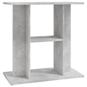Supporto Acquario In Legno Multistrato Rovere Fumo 60x30x60 Cm - Mobile Con 3 Ripiani Per Pesci, Accessori E Mangime