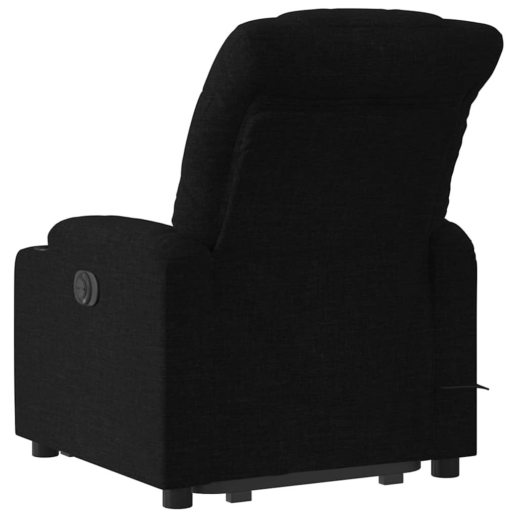 Fauteuil de massage inclinable en tissu noir - 5