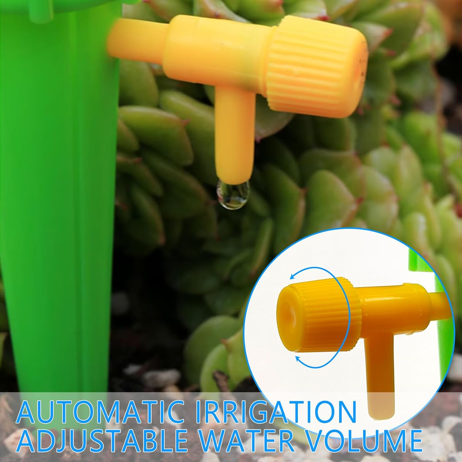 Lot de 20 Irrigation Goutte a Goutte Bouteille, Arrosages Automatiques Réglable, Système d'arrosage de Plantes avec Vanne de Contrôle pour Jardin - 6