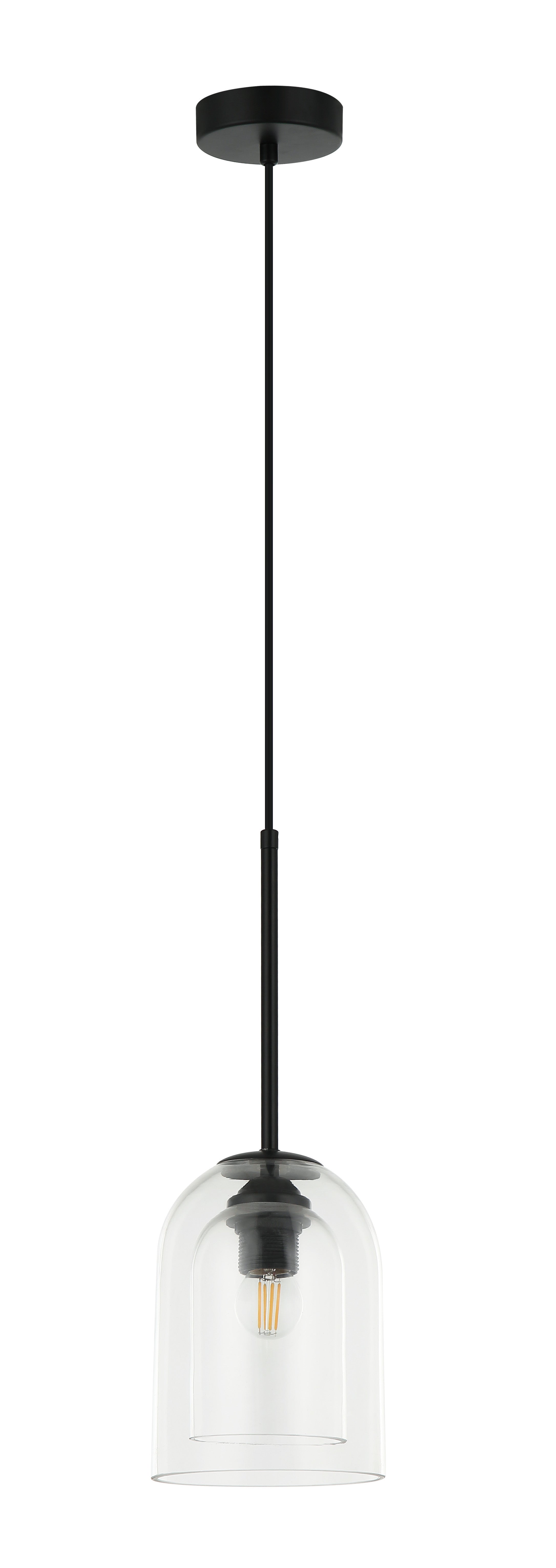 Lampa wisząca ELARIS przezroczysta 1 x E27 x 8W wym: 150 x 15 x 15 cm Light Prestige