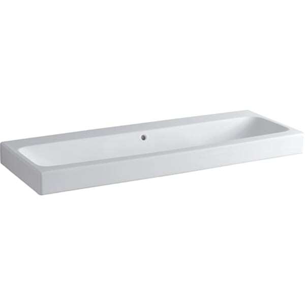 Geberit iCon lavabo 120x48,5cm blanc, sans trous pour robinets ...