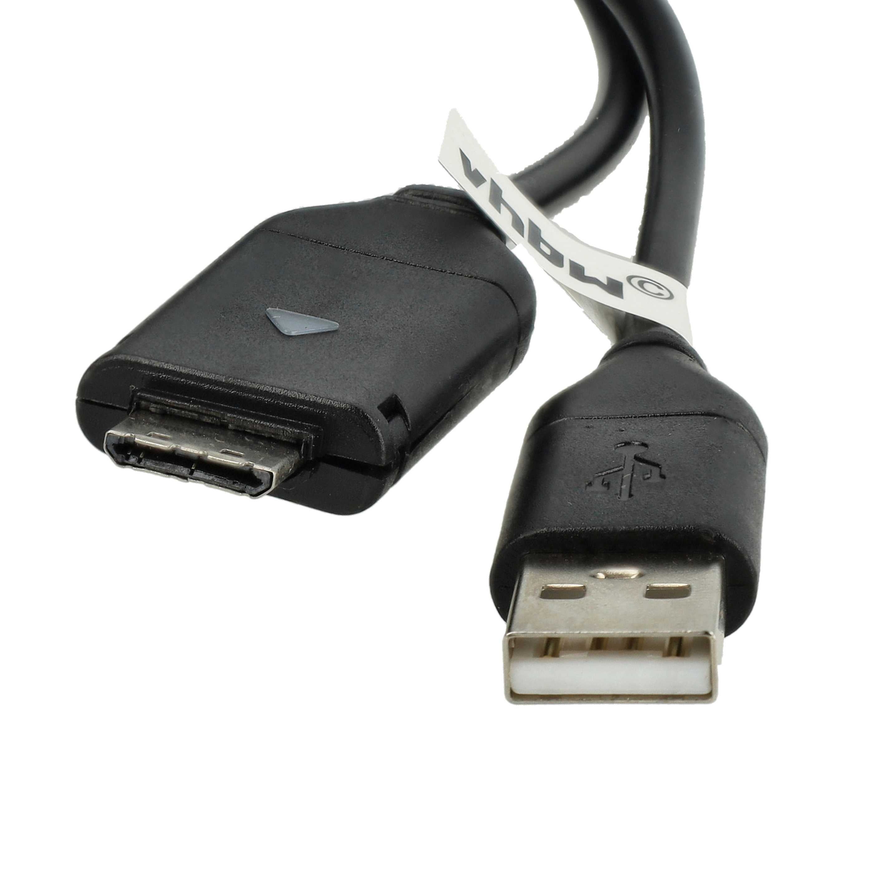 vhbw Câble de données USB compatible avec Samsung Digimax L313W, L201, L301, L310, L313, L120, L100, L310w, L210, L200, L110 appareil photo, 150 cm - 5