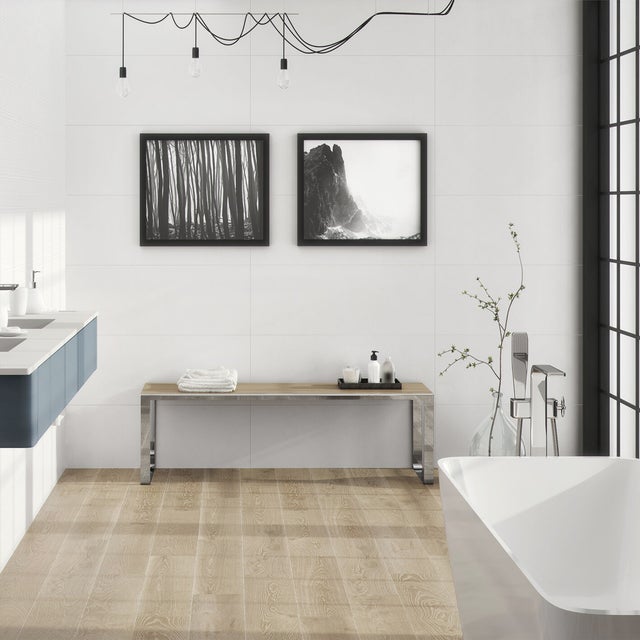 Carrelage mur Blanc mate 25x50 cm - Réflex Boutique