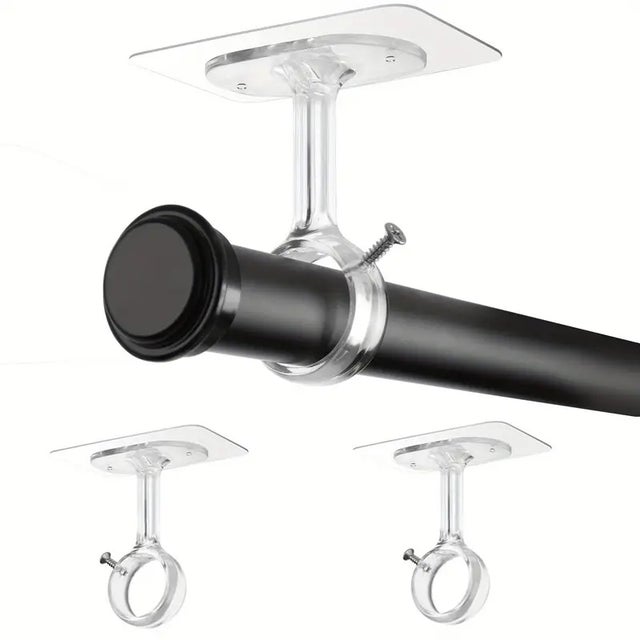 Supporti Per Tenda Regolabili - Per Camera Da Letto E Armadi | Con Viti Inclusive, Bianco (4 Pezzi)