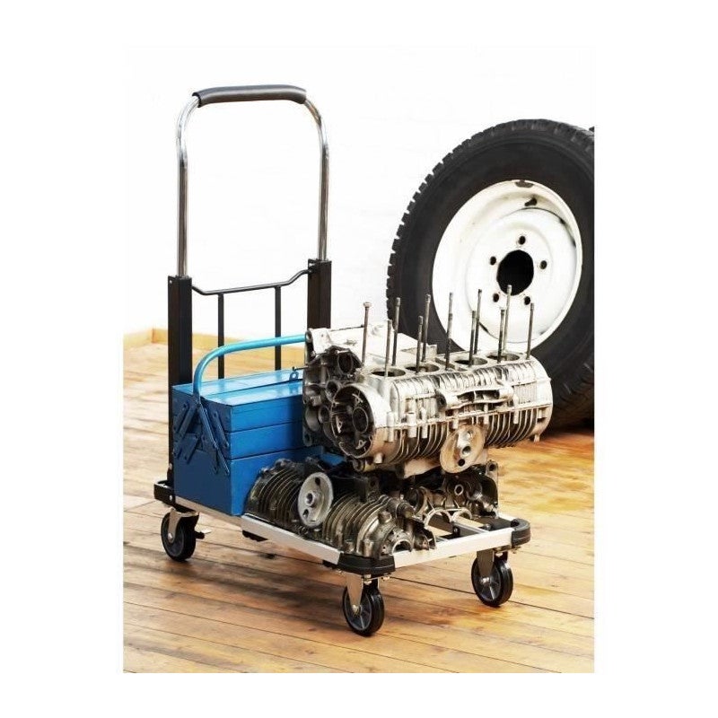 Carrello Trasporto Pieghevole Meister - Portata 150kg, Ruote Con Freni - Foto 9