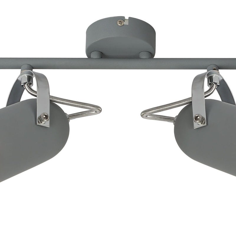 Reflektor sufitowy spot natynkowy Gray listwa szaro-biały 2xE14x40W wym: 37 x 8 cm metal Candellux