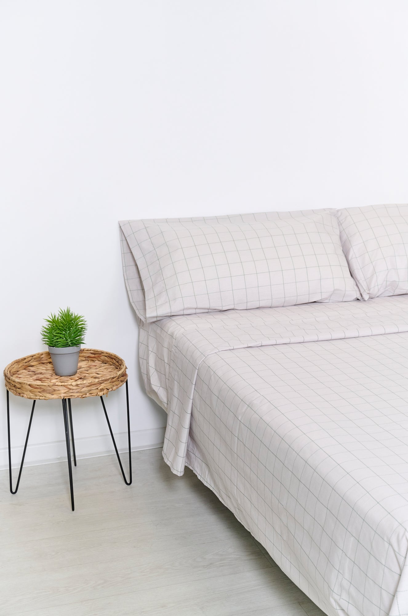 Ensemble de draps Check Verde 3 pc 160x200 (Lit 160) Vert - 3