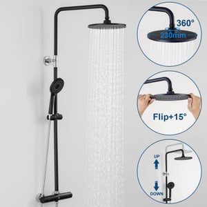 Solepearl Systèe de Douche Encastré Enseble de Douche Noir Colonne Douche Encastrable Set de Solepearl Systèe de Douche Encastré Enseble de Douche Noir Colonne Douche Encastrable Set de