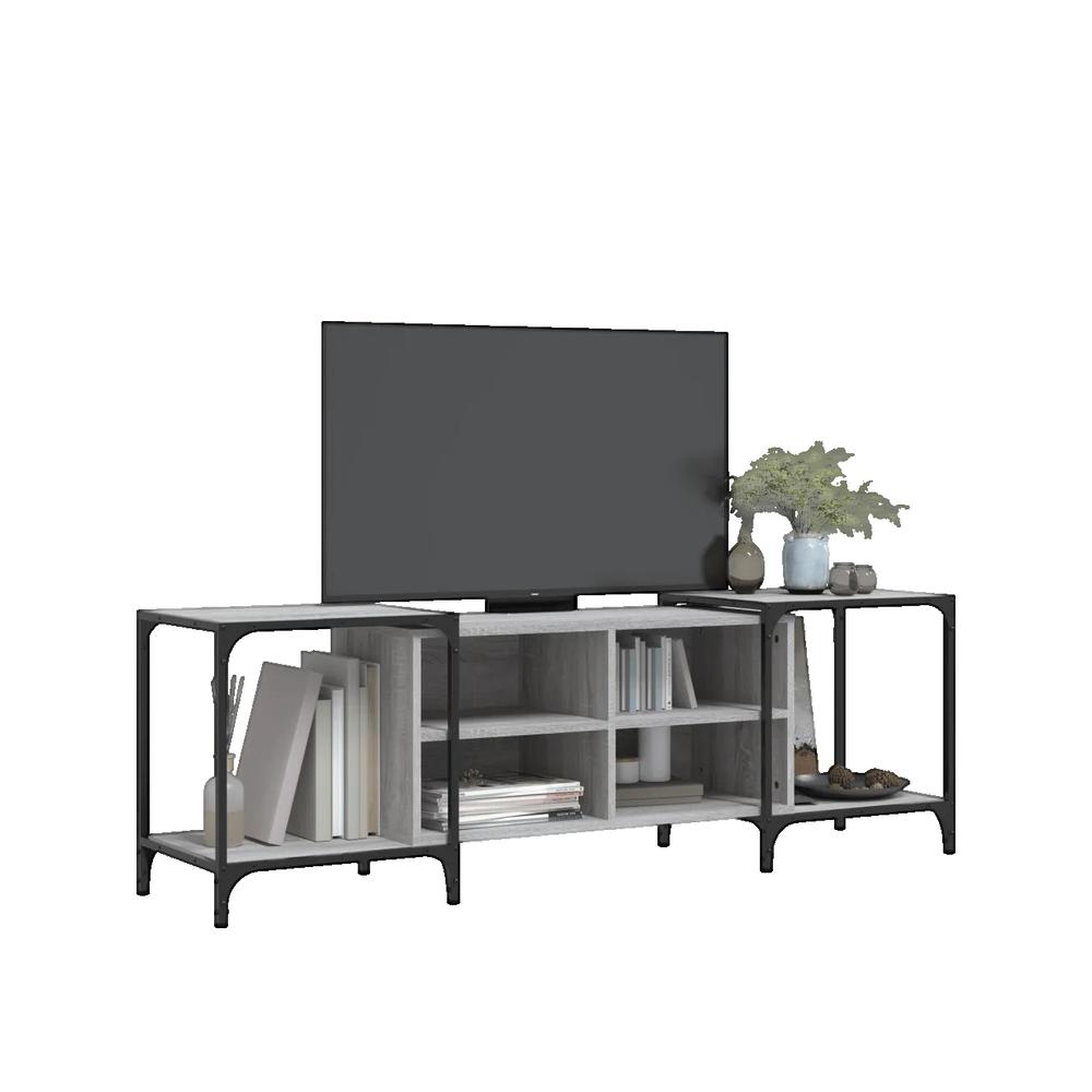 vidaXL Meuble TV sonoma gris 153x37x50 cm bois d'ingénierie - 3