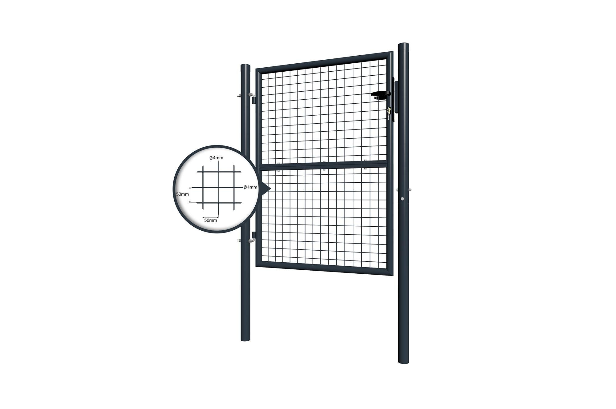 Portillon grillagé 1m OLGA H.130cm Gris - 6