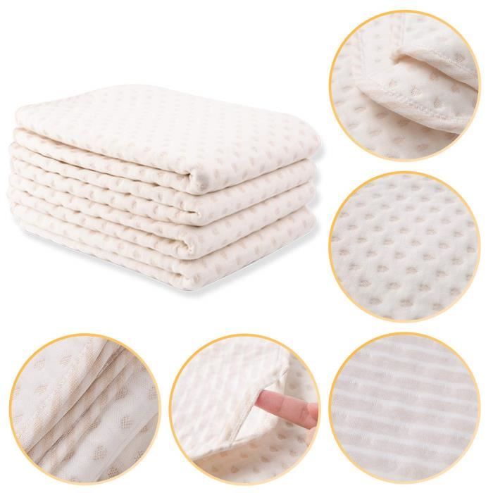 Alèse Lavable - 50x70cm - Absorption Élevée - Lot de 4 Tapis pour Chiens - 8