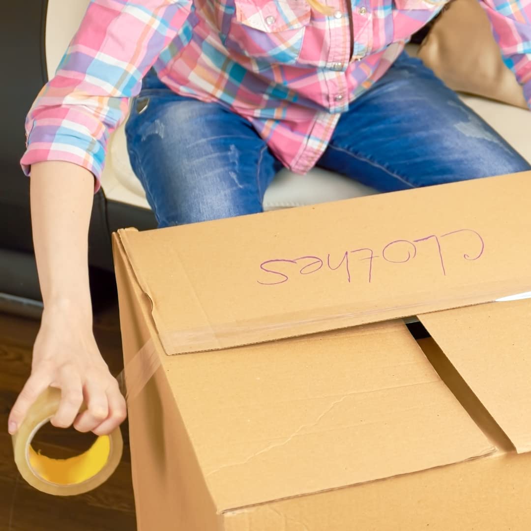 OFITURIA Nastro adesivo per imballaggio trasparente per imballaggio di scatole di cartone di spedizioni, matrimoni, prodotto per confezioni sicure (36 - 4