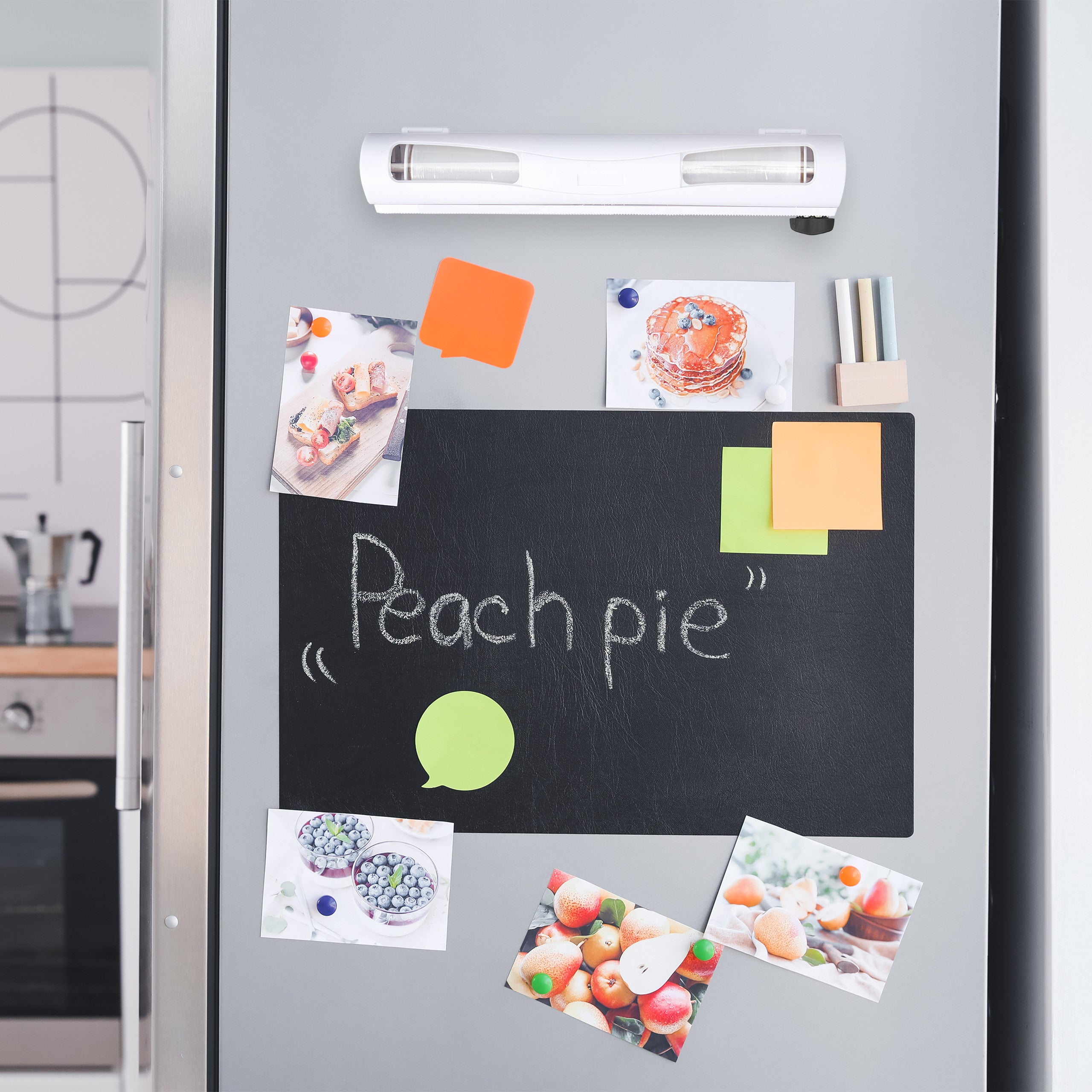 Relaxdays Set da 2 Taglia Pellicola da Cucina, Dispenser Porta Rotoli Plastica & Alluminio, HxLxP: 5 x 37 x 8 cm, Bianco - 3