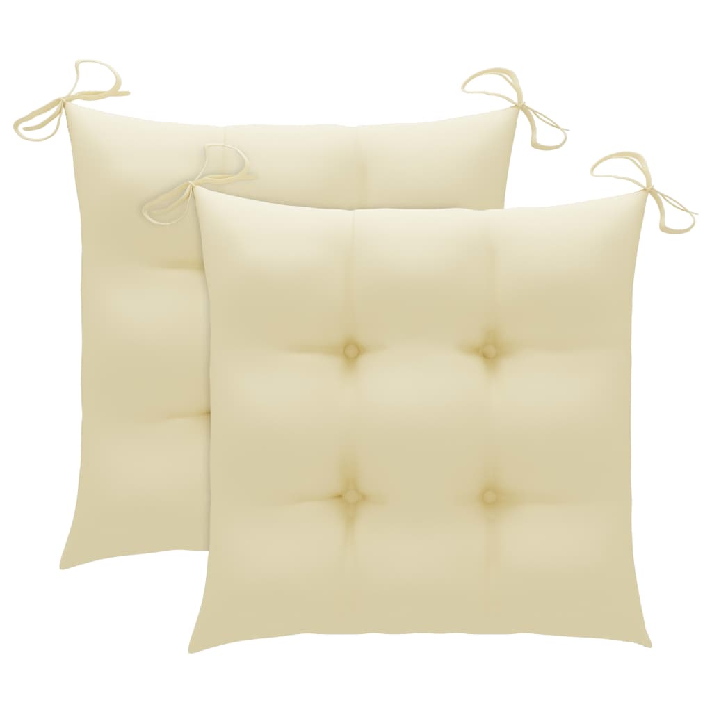 Chaises pliables de jardin lot de 2 avec coussins Bois d'acacia vidaXL - 8