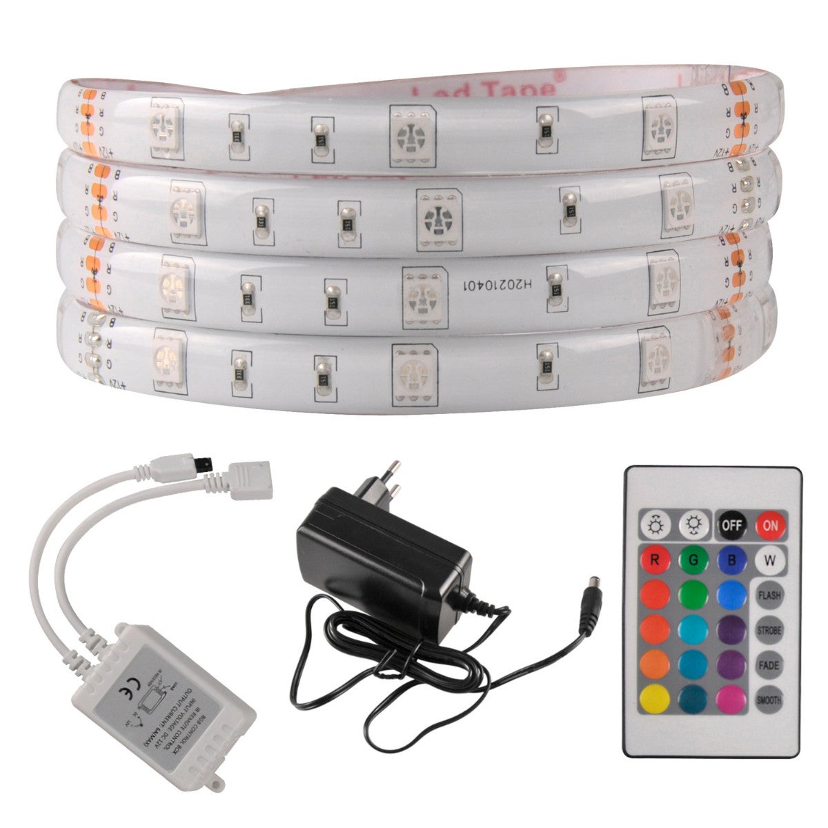 Zestaw Taśma LED 18W 5m IP65 RGB kontroler, pilot, zasilacz Polux