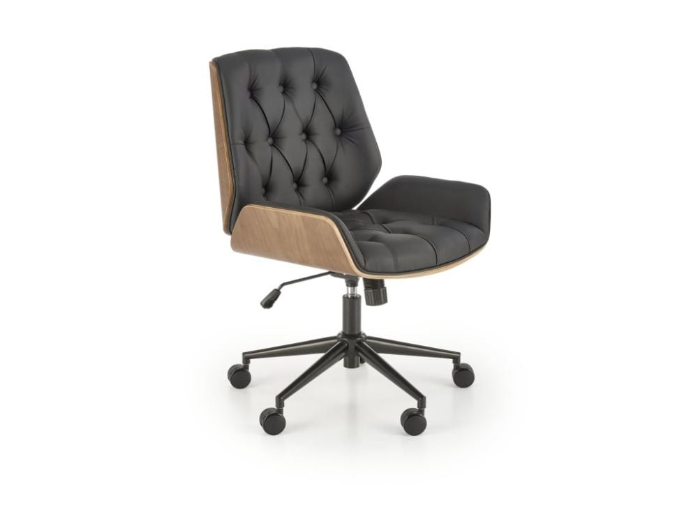 Fotel gabinetowy GAVIN orzech/czarny