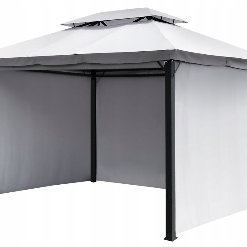 Pawilon altana namiot ogrodowy 4 ściany 3x4 m Ontario szary