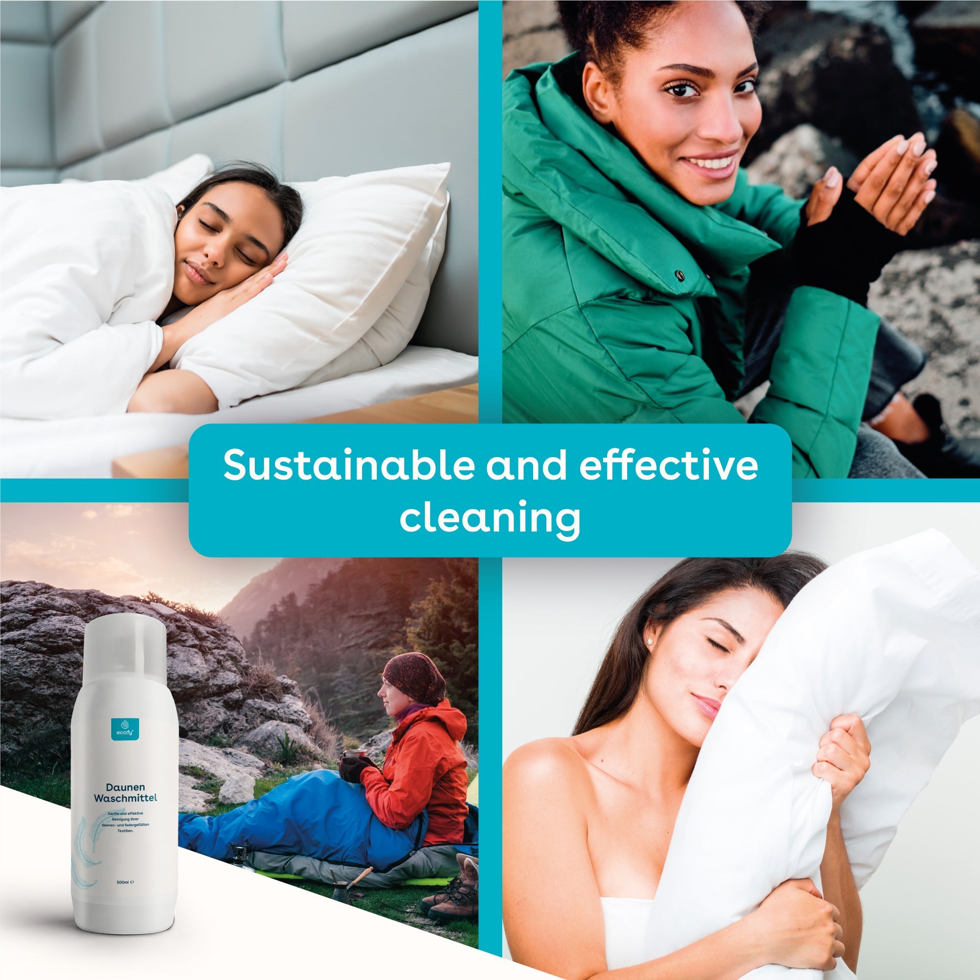 eco:fy Lessive pour duvet • nettoie et entretient le duvet, les plumes, la doudoune • 500ml - 4