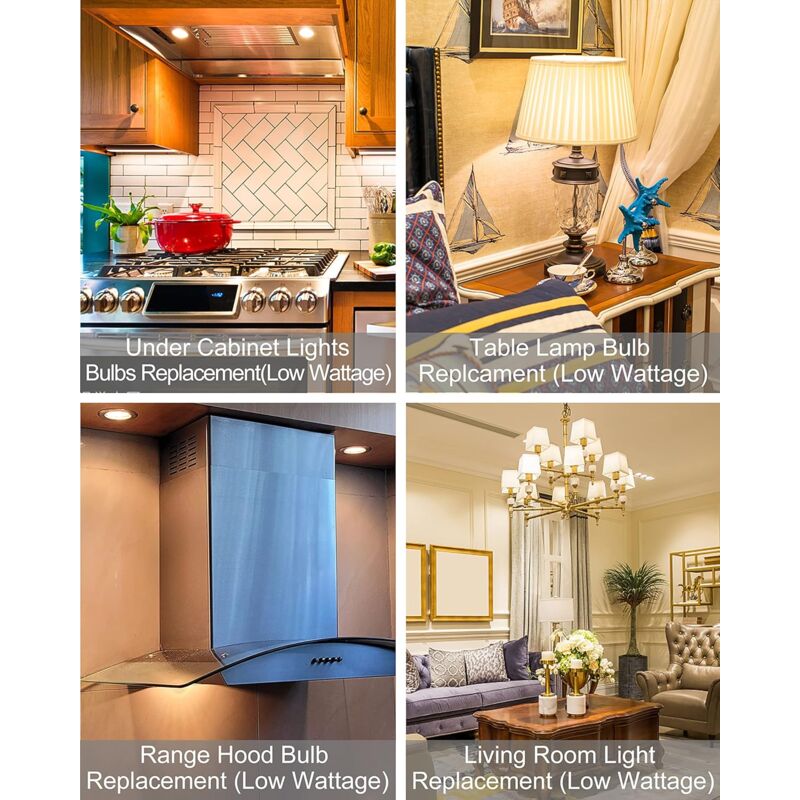 Lot de 12 ampoules halogènes G4 20W 12V 2800 K 2 broches pour hotte, cuisine, salon, chambre - 5