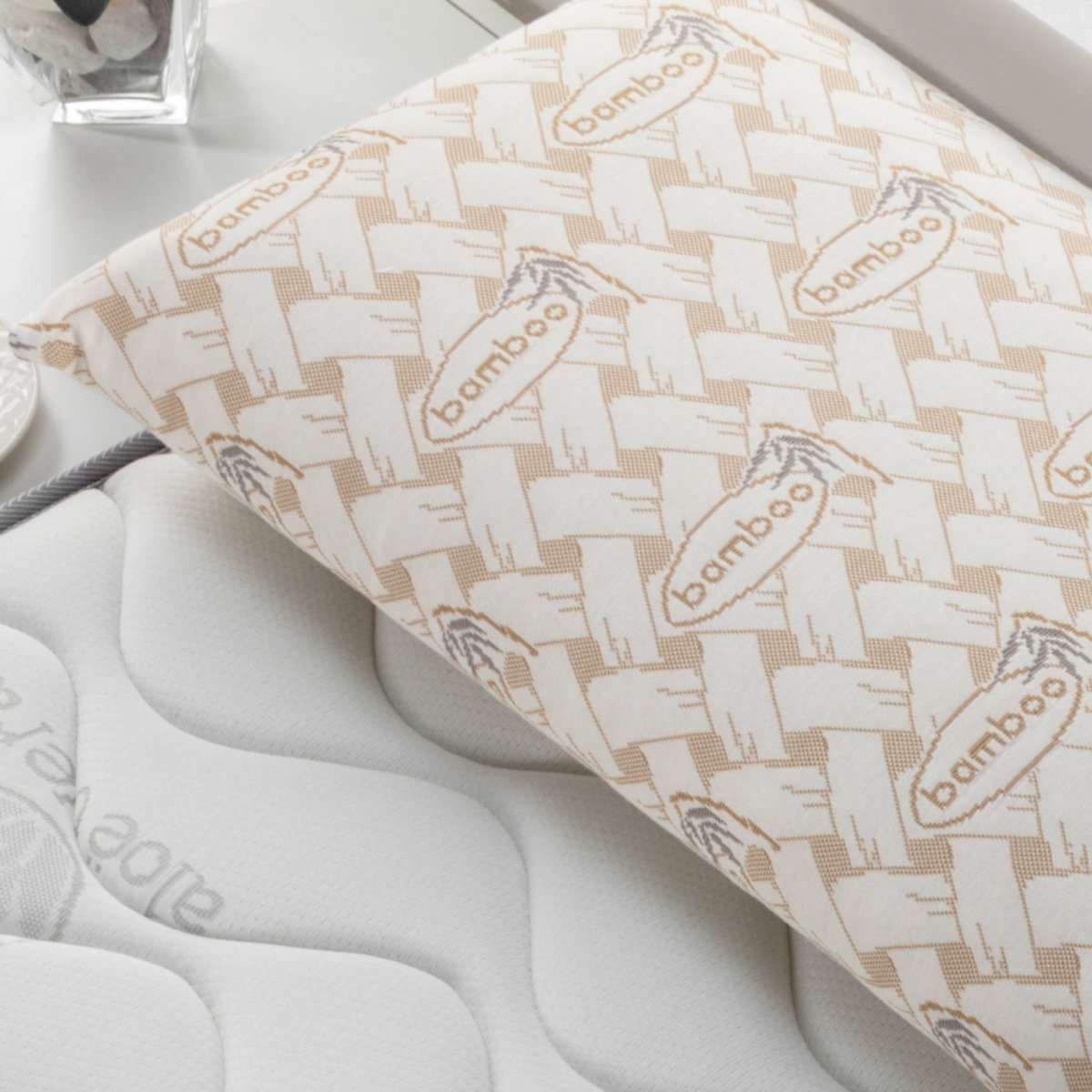 Nalui Almohada Viscoelástica Chloe Marron con Doble Funda (Firmeza Media) - 7