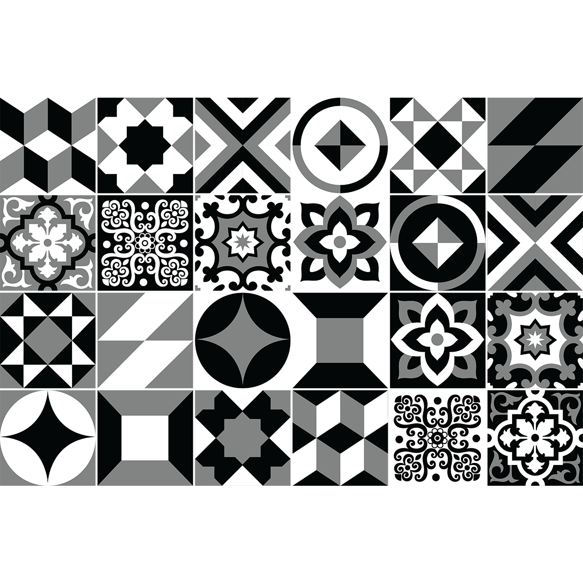 24 adesivi mobili piastrellati ursnio - Sticker adesivo - adesivi murali - 24stickers20x20cm - 2