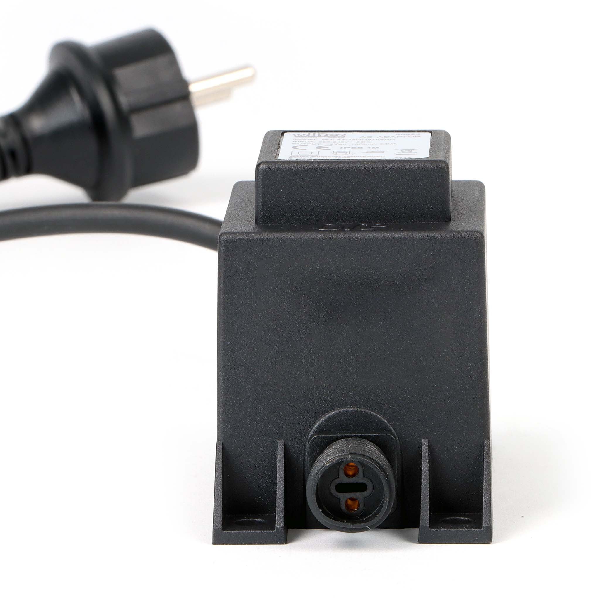 Transformateur 230 V en 12 V – 81 x 50 x 63 mm – 1670 mA 20 VA AC/AC – IP68 – Adapteur de Réseau Jebao avec Raccord vissé, 2 pôles – source… Wiltec... - 8