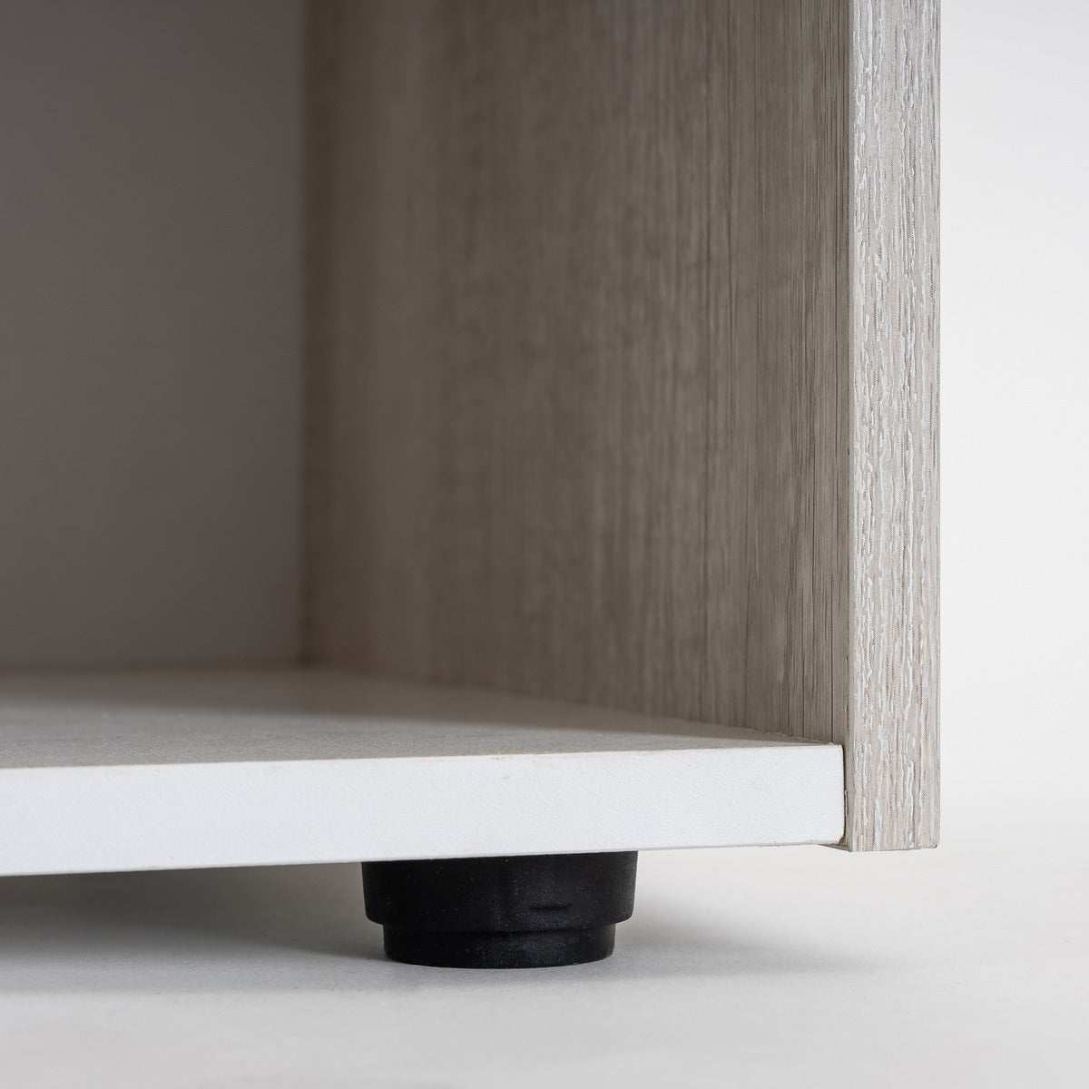 Estantería Cubo con 4 huecos de laminado blanco y roble claro de 62x60x30cm CasaSelección - 4