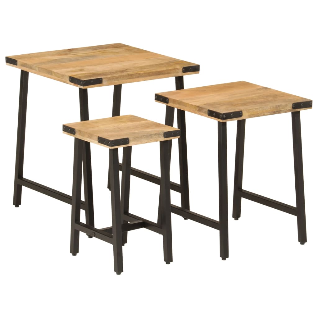 Tables basses gigognes en bois d'ingénierie - vidaXL - Bois ancien