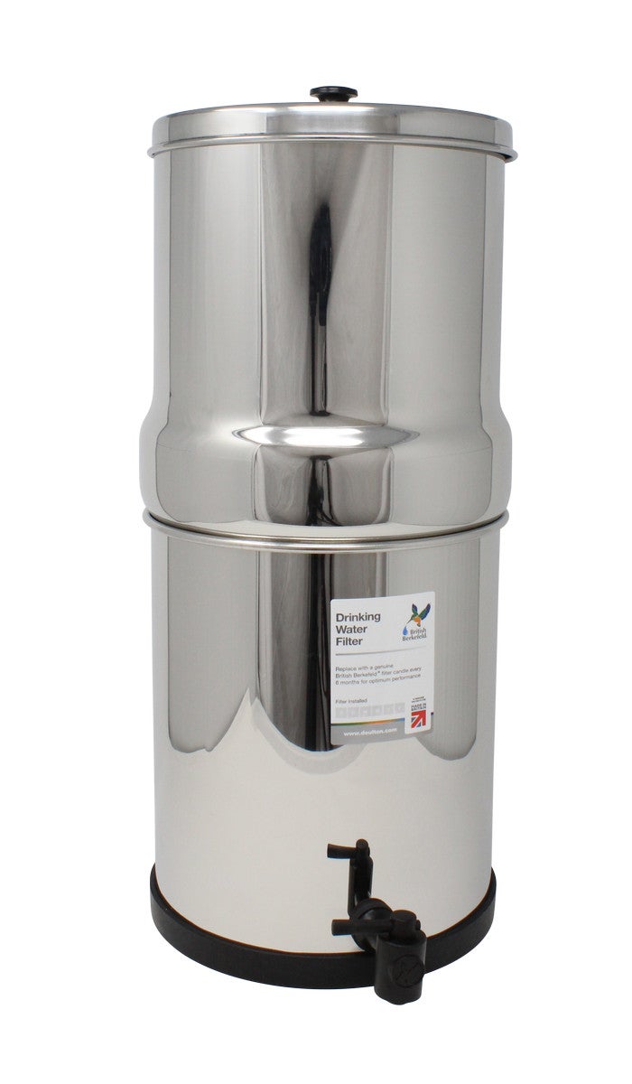 Purificateur D'eau British Berkefeld Inox 6L/8.5L + 2 Cartouches Anti-fluorure