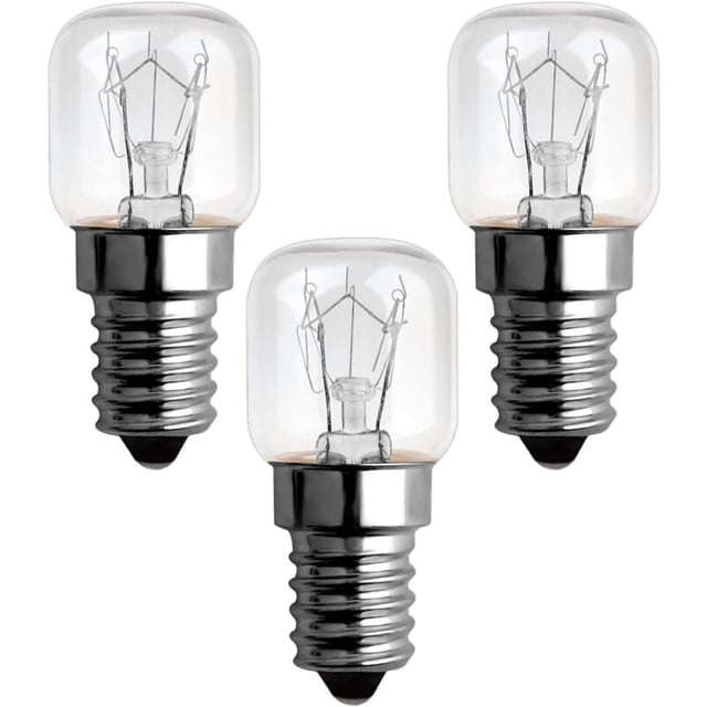 Ampoule Four 25W 300 Degres E14 Dimmable, AC220V-240V, Ampoule Incandescence E14 T22, 120LM Blanc Chaud 2300K, E14 Petit Culot à Vis Pygmy Lamps