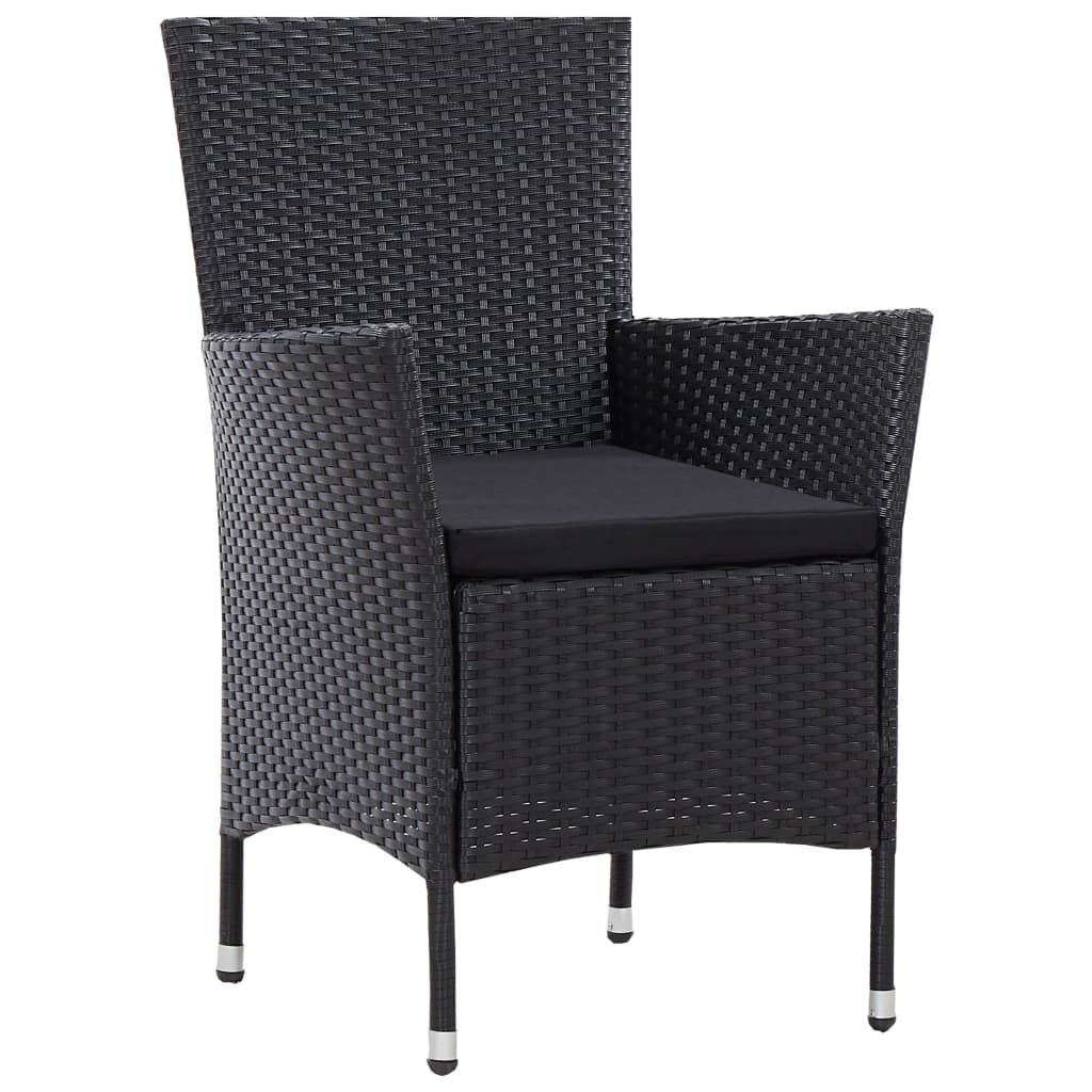 Maison Exclusive - Set da Pranzo da Giardino 5 pz in Polyrattan Nero - 5